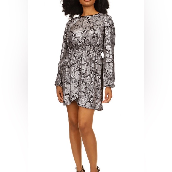 MICHAEL Michael Kors Dresses & Skirts - NWT MICHAEL Michael Kors Women's Paisley Long Sleeve Flounce Dress-Bone-M